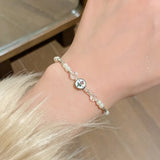 925 Silver Tulip Flower Beads Bracelet For Women