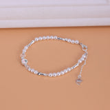 925 Silver Tulip Flower Beads Bracelet For Women