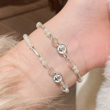 925 Silver Tulip Flower Beads Bracelet For Women