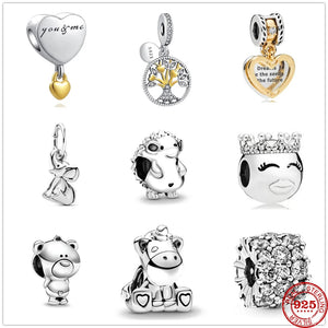 925 Sterling Silver Unicorn Prince Poodle Footprint Hedgehog Pendant