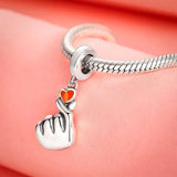 925 Sterling Silver Love Dangle Beads Charms Bracelet Jewelry