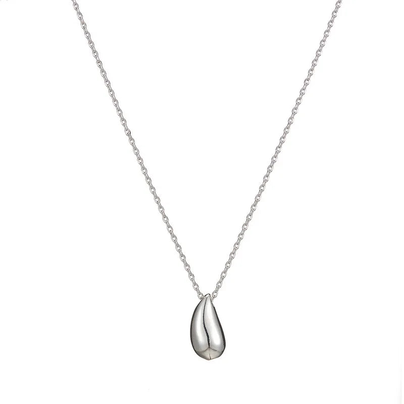 925 Silver Water Drop Necklace Pendant for Women