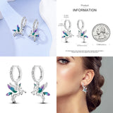 925 Sterling Silver Unicorn Earrings Birthday Wedding Jewelry