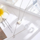 925 Silver Zircon Chrysanthemum Necklace Pendant Statement Jewelry for Women