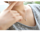 925 Silver Zircon Cross Necklace Pendant Jewelry for Women