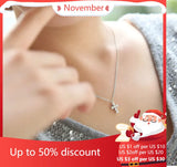 925 Silver Cross Necklace Pendant Zircon Jewelry for Women