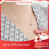 925 Silver Zircon Crown Pendant Necklace for Women