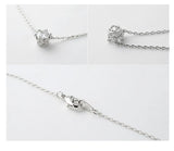 925 Silver Zircon Crown Pendant Necklace for Women