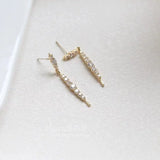 925 Silver Zircon Long Earrings for Women