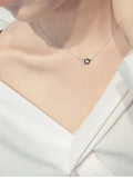 925 Silver Zircon Pendant Necklace Statement Jewelry for Women