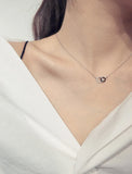 925 Silver Zircon Pendant Necklace Statement Jewelry for Women