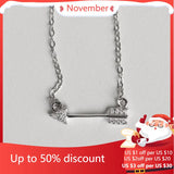 925 Sterling Silver Arrow Necklaces For Women Gift