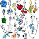 925 Sterling Silver Chameleon Charm Bead for Bracelet Pendant