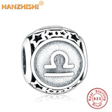 925 Sterling Silver Zodiac Beads Charms for Pan Charm Bracelet Jewelry
