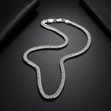 925 Silver 6MM Chain Necklace Wedding Jewelry