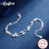 925 Silver Star Bracelet Women Starlight Shine Jewelry