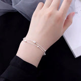 925 Sterling Silver Stars Bracelet Women's Wedding Jewelry