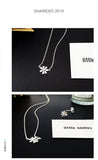 925 Silver Flower Pendant Necklace for Women - Elegant Floral Charm