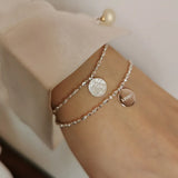 925 Silver Letter Adjustable Bracelet For Women Fine Jewelry