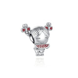 925 Silver Nipple Baby Carriage Pendant Charm for Bracelet DIY Jewelry