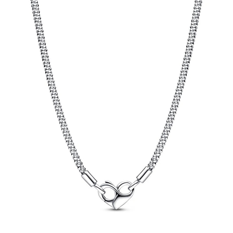 925 Silver Necklace Radiant Heart & Stone Pendant