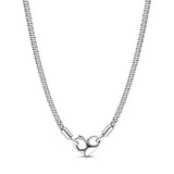 925 Silver Necklace Radiant Heart & Stone Pendant