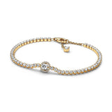 925 Sterling Silver Shooting Star Double Chain Bracelet with Red Tennis Bracelet