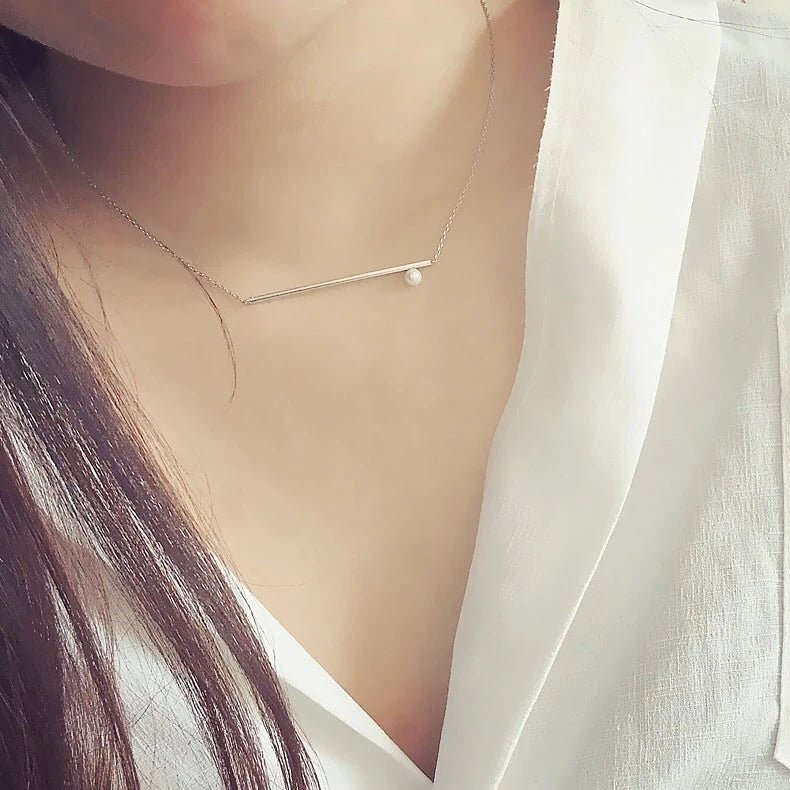 925 Silver Shell Pearl Pendant Necklace