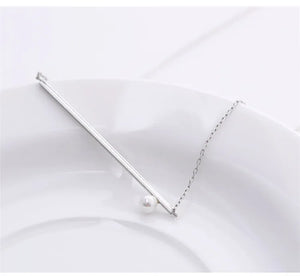 925 Silver Shell Pearl Pendant Necklace