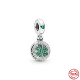 925 Silver Lucky Four Leaf Clover Charm Bead For Bracelet