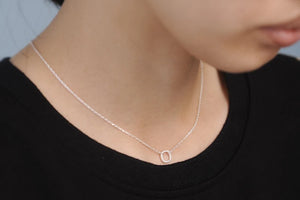 925 Sterling Silver Square Pendant Necklace for Women