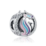 925 Silver Wolf Kitten Heels Bag Pendant Dangle DIY Bead