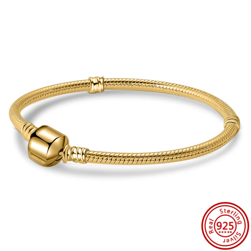 925 Sterling Silver Daisy Chain Bracelet for Women