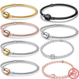 925 Sterling Silver Daisy Chain Bracelet for Women
