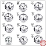 925 Silver Zodiac Beads for DIY Pendant Bracelet