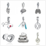 925 Silver Nurse Charm for Bracelet DIY Jewelry Making