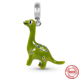 925 Silver Dino Pendant Mom Face Charm Bracelet DIY Jewelry