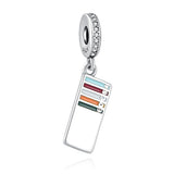 925 Sterling Silver Dumbbell Camera Pendant Charm Beads for Bracelet DIY
