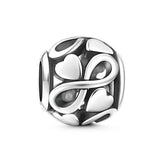 925 Sterling Silver Family Love You Pendant Bead for Bracelet DIY Jewelry