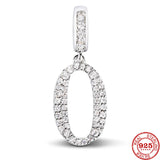 925 Silver Birthday Month Number Pendant Charm