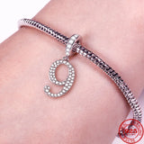 925 Silver Birthday Month Number Pendant Charm