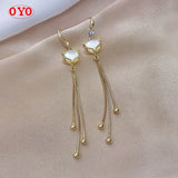 Sexy Cat's Eye Stone Fox Tassel Earrings