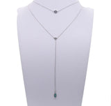 925 Silver Crystal Eye Pendant Choker Necklace for Women