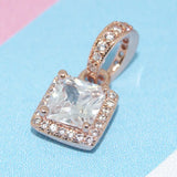 925 Silver Heart Cross Rose Charm Dangle Beads for Bracelet DIY Jewelry
