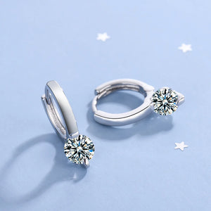 925 Silver Needle CZ Retro Charm Earrings