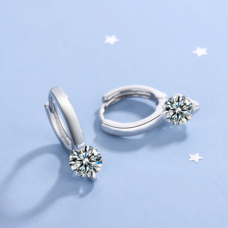 925 Silver Needle CZ Retro Charm Earrings
