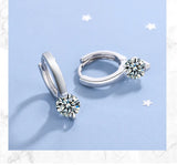 925 Silver Needle CZ Retro Charm Earrings