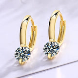925 Silver Needle CZ Retro Charm Earrings