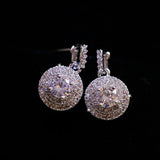 925 Silver Crystal Earrings Retro Woman Jewelry
