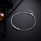 925 Silver Heart Bracelet Necklace Set for Women Wedding Party